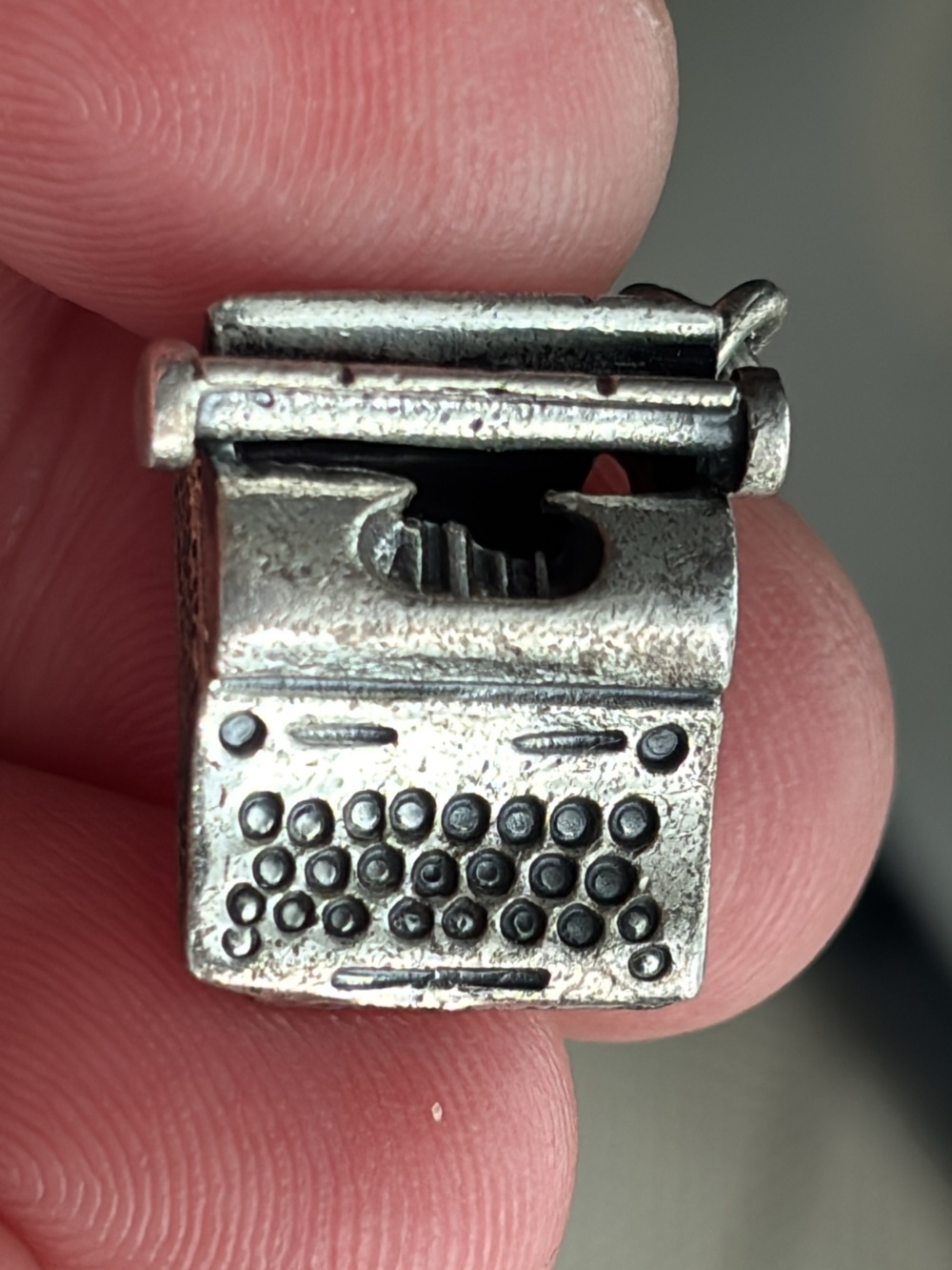 Vintage Danecraft Sterling Silver Type Writer Charm